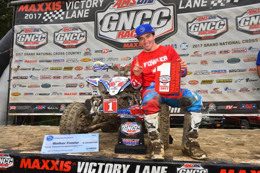 Walker Fowler 1st Place Podium GNCC Rd 10, 2017