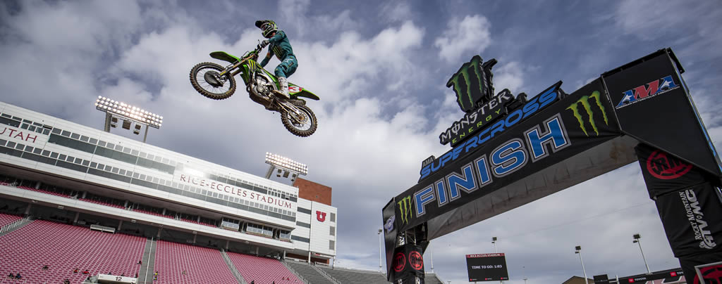 Eli Tomac Wins SLC Supercross, Antigravity Rider