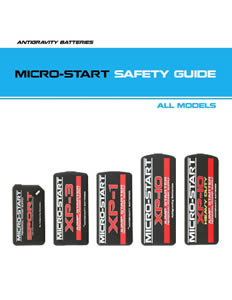 Micro-Start Manual, Safety Information Guide