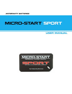 SPORT Micro-Start User Instruction Manual