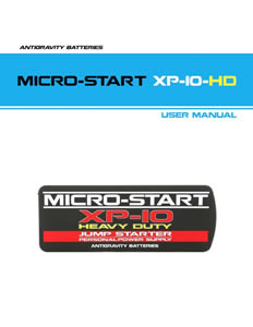 XP-10-HD Heavy Duty Micro-Start User Instruction Manual
