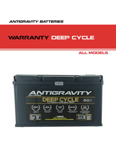 Antigravity Deep Cycle Batteries Warranty