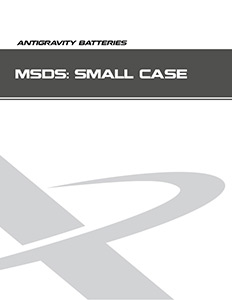 MSDS for Small Case, 4-cell through 12-cell Powersport Batteries