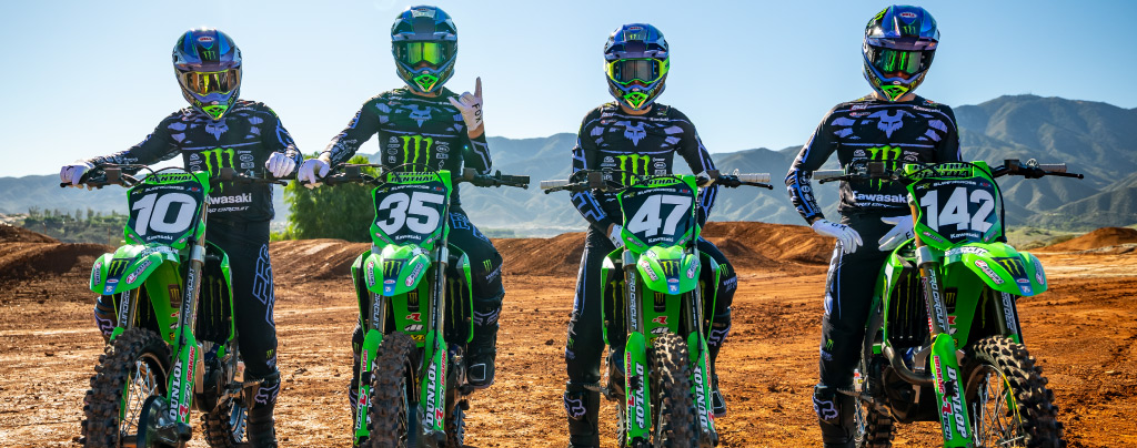 Monster Energy Pro Circuit Kawasaki race team 2026, Antigravity powered