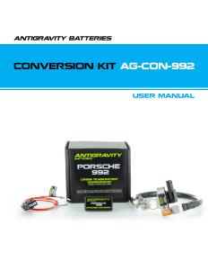 Porsche 992 Battery Conversion Kit User Manual