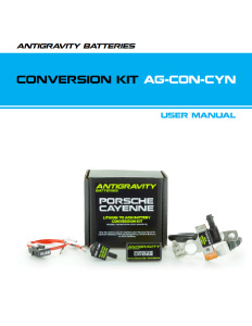 Porsche Cayenne Battery Conversion Kit User Manual